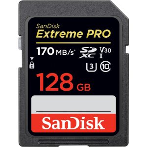 High-speed SanDisk 128GB SD card