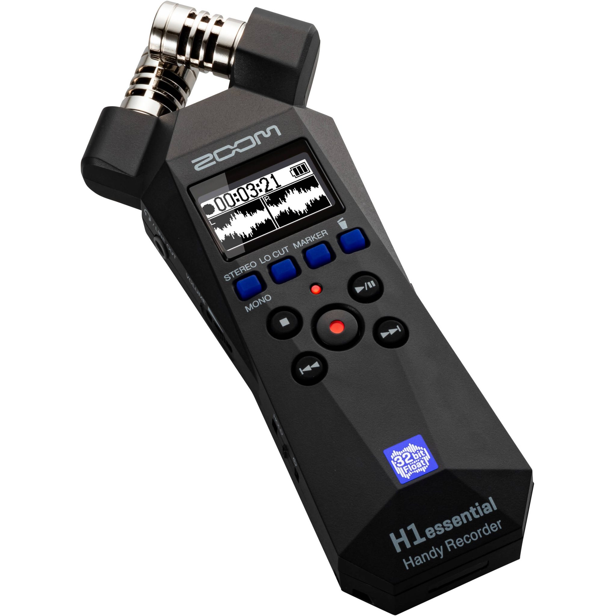 Zoom H1 Essential 2 Track 32 Bit Float Portable Audio Recorder - Image 2